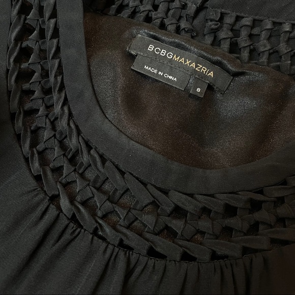 BCBGMaxAzria Silk Black Mini Dress - Picture 6 of 7